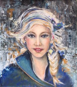 Portret 70x80 acryl op paneel